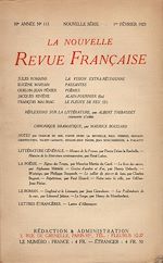 Télécharger le livre :  La Nouvelle Revue Française N' 113 (Février 1923)