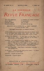 Télécharger le livre :  La Nouvelle Revue Française N' 114 (Mars 1923)