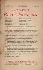 Télécharger le livre :  La Nouvelle Revue Française N' 117 (Juin 1923)