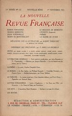 Télécharger le livre :  La Nouvelle Revue Française N' 122 (Novembre 1923)
