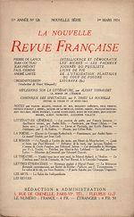 Télécharger le livre :  La Nouvelle Revue Française N' 126 (Mars 1924)