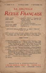 Télécharger le livre :  La Nouvelle Revue Française N' 132 (Septembre 1924)