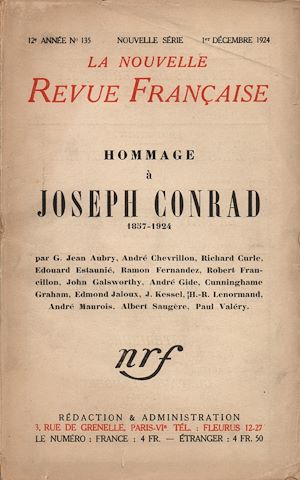 Téléchargez le livre :  Hommage r Joseph Conrad (1857-1924) N' 135 (Décembre 1924)