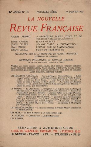 Téléchargez le livre :  La Nouvelle Revue Française N' 136 (Janvier 1925)