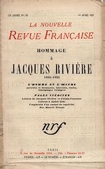 Télécharger le livre :  Hommage r Jacques Rivicre (1886-1925) N' 139 (Avril 1925)