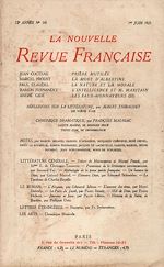 Télécharger le livre :  La Nouvelle Revue Française N' 141 (Juin 1925)