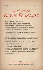 Télécharger le livre :  La Nouvelle Revue Française N' 143 (Aout 1925)