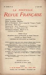 Télécharger le livre :  La Nouvelle Revue Française N' 165 (Juin 1927)