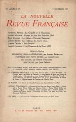 Télécharger le livre :  La Nouvelle Revue Française N' 170 (Novembre 1927)