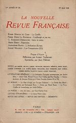 Télécharger le livre :  La Nouvelle Revue Française N' 176 (Mai 1928)