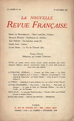 Télécharger le livre :  La Nouvelle Revue Française N' 181 (Octobre 1928)