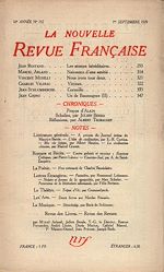 Télécharger le livre :  La Nouvelle Revue Française N' 192 (Septembre 1929)