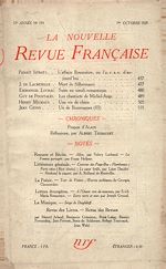 Télécharger le livre :  La Nouvelle Revue Française N' 193 (Octobre 1929)