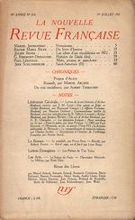 Télécharger le livre :  La Nouvelle Revue Française N' 214 (Juillet 1931)