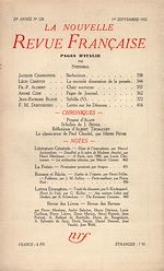 Télécharger le livre :  La Nouvelle Revue Française N° 228 (Septembre 1932)