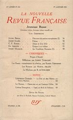 Télécharger le livre :  La Nouvelle Revue Française N° 232 (Janvier 1933)
