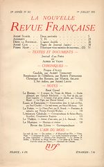 Télécharger le livre :  La Nouvelle Revue Française N° 262 (Juillet 1935)