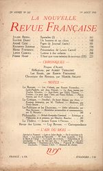 Télécharger le livre :  La Nouvelle Revue Française N° 263 (Aout 1935)