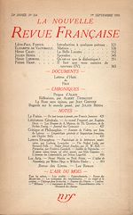 Télécharger le livre :  La Nouvelle Revue Française N° 264 (Septembre 1935)