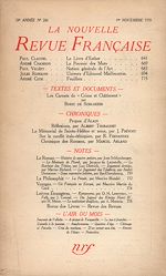 Télécharger le livre :  La Nouvelle Revue Française N° 266 (Novembre 1935)