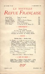 Télécharger le livre :  La Nouvelle Revue Française N° 267 (Décembre 1935)