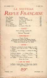 Télécharger le livre :  La Nouvelle Revue Française N° 273 (Juin 1936)