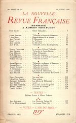 Télécharger le livre :  Hommage r Albert Thibaudet N° 274 (Juillet 1936)