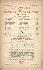 Télécharger le livre :  La Nouvelle Revue Française N° 279 (Décembre 1936)