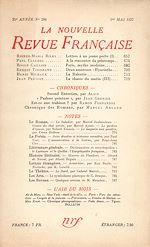 Télécharger le livre :  La Nouvelle Revue Française N° 284 (Mai 1937)