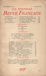Télécharger le livre :  La Nouvelle Revue Française N° 293 (Février 1938)