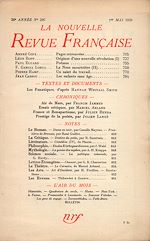 Télécharger le livre :  La Nouvelle Revue Française N° 296 (Mai 1938)