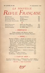 Télécharger le livre :  La Nouvelle Revue Française N' 303 (Décembre 1938)