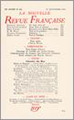 Téléchargez le livre :  La Nouvelle Revue Française N' 312 (Septembre 1939)