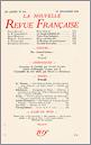 Téléchargez le livre :  La Nouvelle Revue Française N' 314 (Novembre 1939)