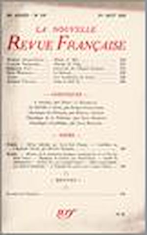Téléchargez le livre :  La Nouvelle Revue Française N' 330 (Aout 1941)