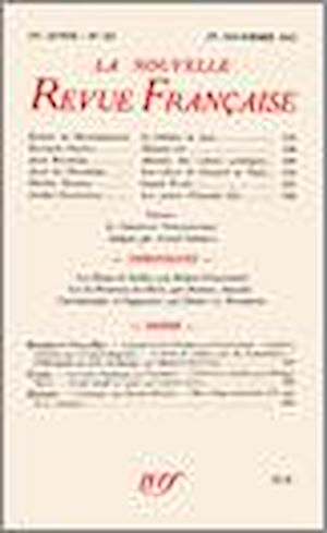 Téléchargez le livre :  La Nouvelle Revue Française N' 333 (Novembre 1941)