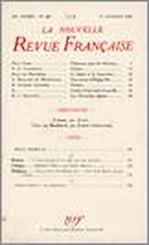 Téléchargez le livre :  La Nouvelle Revue Française N' 341 (Juillet 1942)