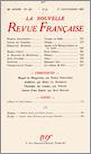 Téléchargez le livre :  La Nouvelle Revue Française N' 343 (Septembre 1942)