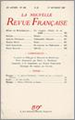 Téléchargez le livre :  La Nouvelle Revue Française N' 344 (Octobre 1942)