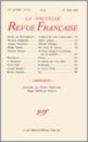 Téléchargez le livre :  La Nouvelle Revue Française N' 351 (Mai 1943)