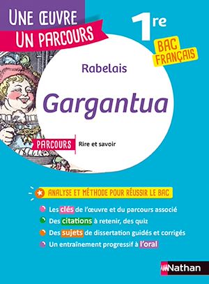 Téléchargez le livre :  Analyse et étude de l'oeuvre - Gargantua de Rabelais - Réussir son BAC Français 1re 2025 - Parcours associé Rire et savoir - Voies générale et techno - Une oeuvre, un parcours