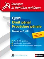 Télécharger le livre :  QCM droit pénal procédure pénale - Cat. A et B Format : ePub 3 FL Intégrer la fonction publique