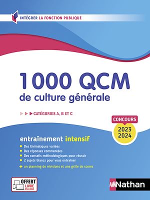 Téléchargez le livre :  1 000 QCM de culture générale 2023/2024 - EPUB