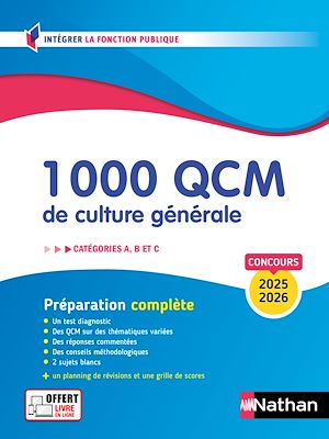 Téléchargez le livre :  1 000 QCM de culture générale 2025/2026 - Concours de catégories A, B et C - EPUB