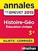 Télécharger le livre :  Annales ABC du BREVET 2015 Histoire-Géo Education civique 3e - Sujets & corrigés
