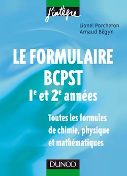 Télécharger le livre :  Le formulaire BCPST 1re et 2e années