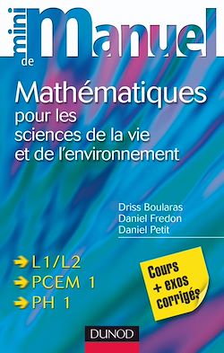 Télécharger le livre :  Mini manuel de Mathématiques pour les sciences de la vie et de l'environnement