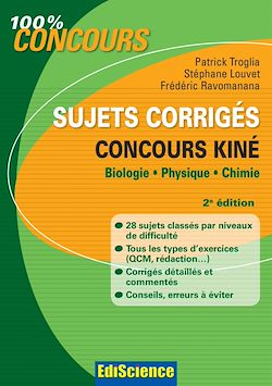 Télécharger le livre :  Sujets corrigés concours Kiné - 2e éd.