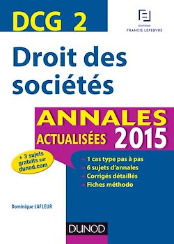 Télécharger le livre :  DCG 2 - Droit des sociétés 2015