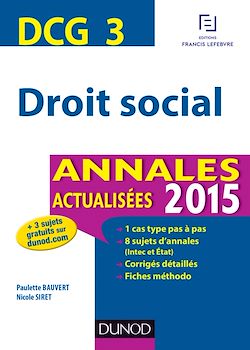 Télécharger le livre :  DCG 3 - Droit social 2015